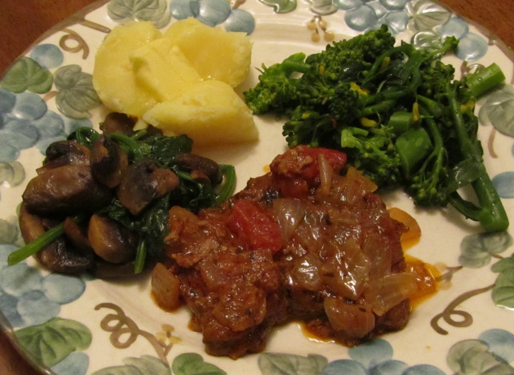 Dinner-roundsteak & veggies