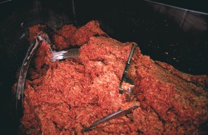 Ground beef processing