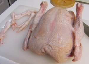 Whole chicken and feet