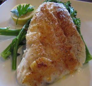 Grilled snapper with brocolini
