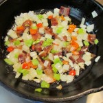 Omelet-saute onions & peppers
