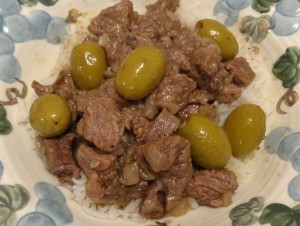 Moroccan lamb tagine with olives and lemons