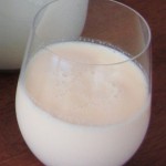 Glass of raw milk