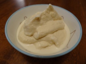 bowl of vanilla ice cream