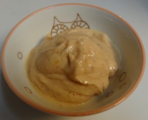 Bowl of Peach Ice Cream