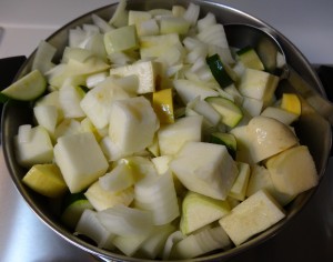 Mixed squash and onion