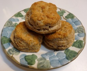 Sprouted whole wheat flour biscuits