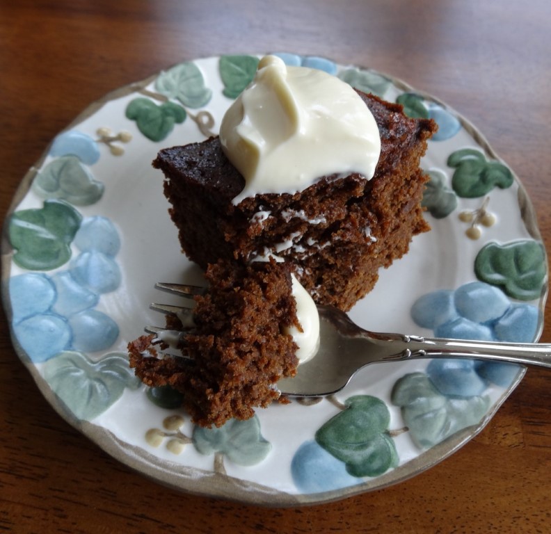 Gingerbread with Cream Cheese Topping