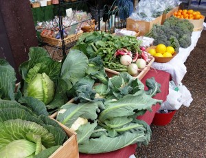 Produce at farmers market